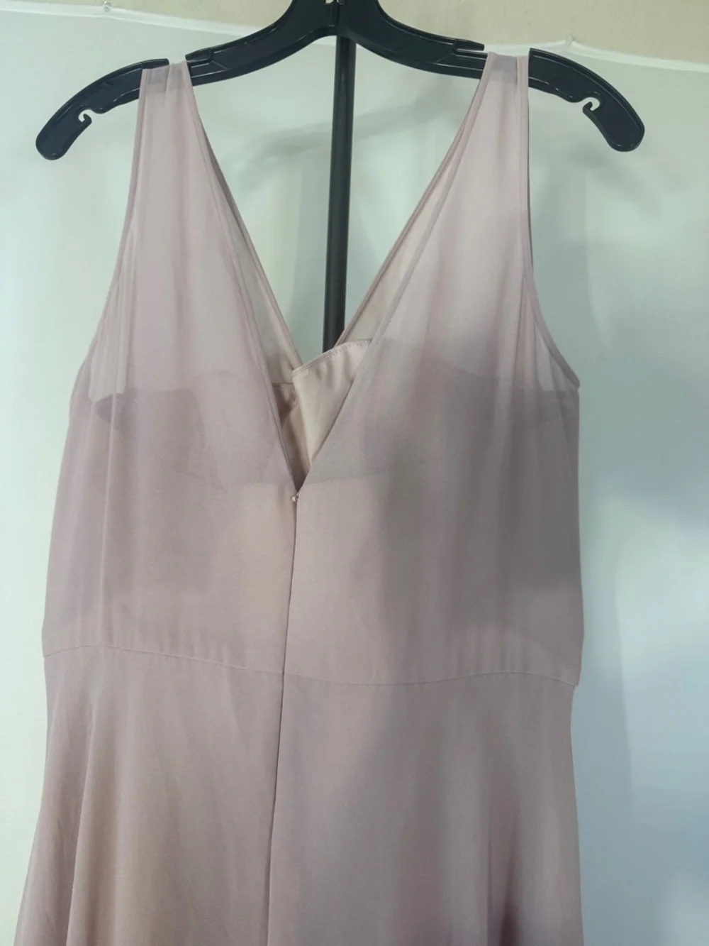 AMSALE BLUSH PINK RUCHED MAXI DRESS SZ 14